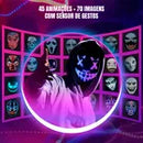 Máscara LED Virtua FX com Controle via App - 2.074 LEDs RGB, 115 Modos e Silicone Ajustável