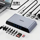 Docking Station Dorn DisplayLink 12 em 1 - 2x HDMI, Gigabit Ethernet, 4x USB 3.0 e PD 45W