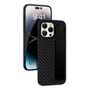 Case Dorn Fibra de Carbono para iPhone 15/16 Pro Max - Capa Antichoque com Cinta de Silicone