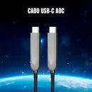 Cabo USB-C Dorn Fibra Óptica 20 Metros - 10 Gbps, 4K@60Hz e USB 3.2 Gen 2 AOC