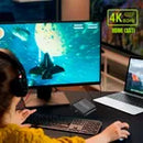 Splitter USB-C para HDMI + DP 4K Dorn - Adaptador Duplo, 4K@60Hz, Modos MST/SST, Plug & Play