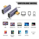 Adaptador Dorn USB-C 90 Graus - 40 Gbps, Carregamento 100W e Vídeo 8K@60Hz