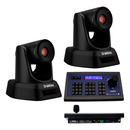 Kit 2 Câmeras Ptz Robóticas Dorn 20x Hdmi Usb + 1 Controladora LCD PTZIP-N + 2 Suportes de Parede