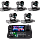 Kit Câmera Robótica PTZ 4K Dorn NDI HX2 POE 12x 20x 30x + Controladora Multiview e Suporte