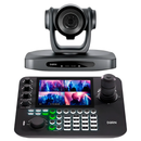 Kit Câmera Robótica Ptz 4k 30x IA Dorn Hdmi Usb SDI NdiHX2 POE + Controladora PTZ Multiview + Suporte de Parede